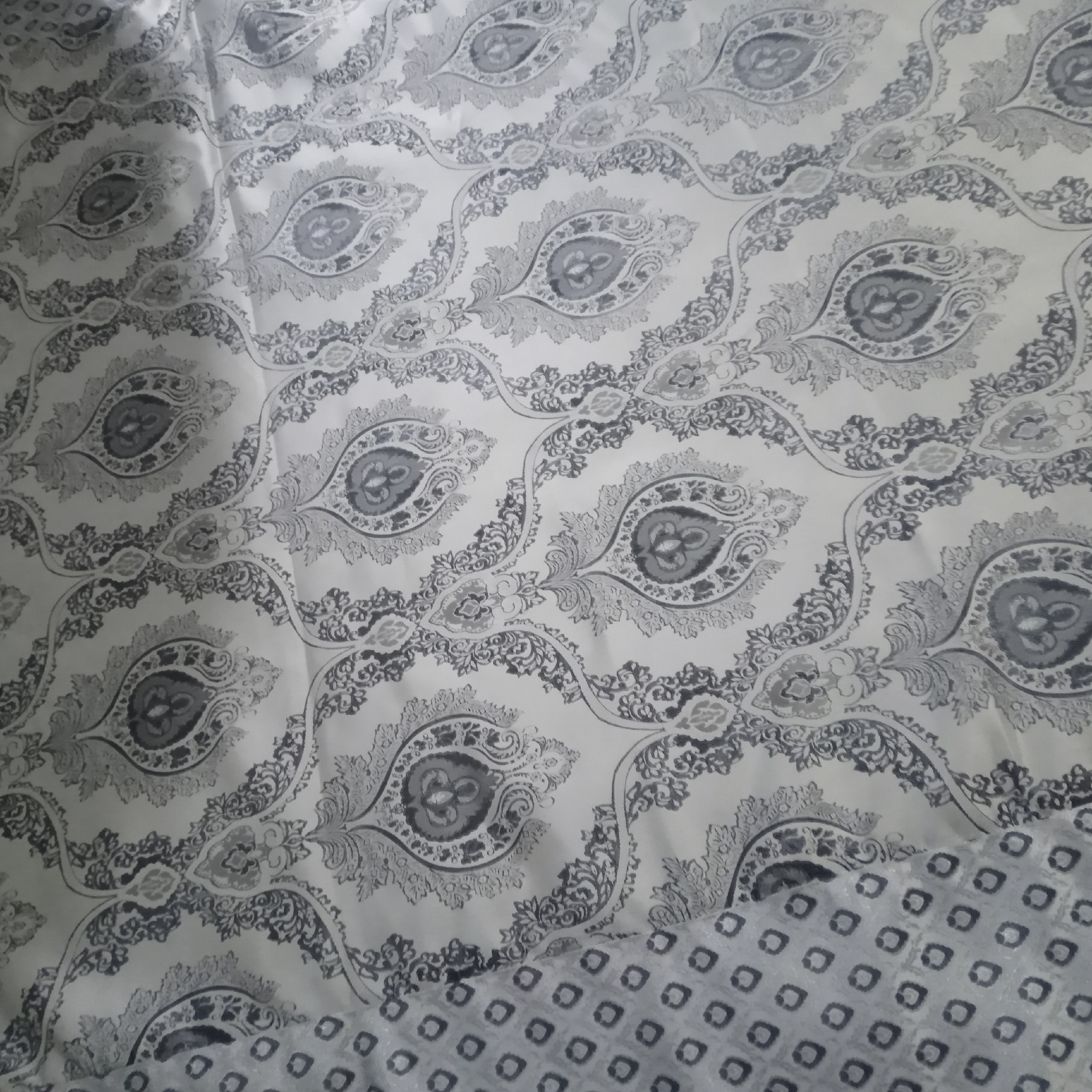 روتختی دونفره 10 تیکه جنس ژاکارد کریستالی طرح جدید سرمه ای