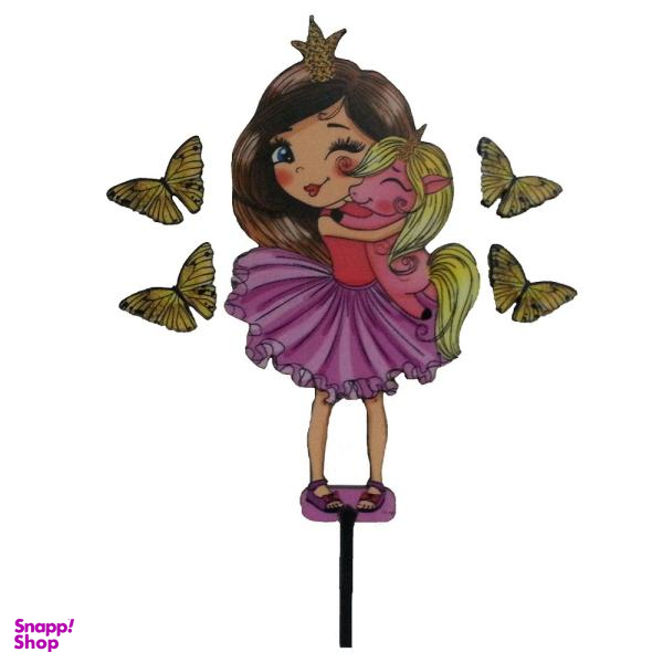 تاپر تزیین کیک بهگز مدل دختر تاج دار مجموعه 5 عددی