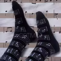 جوراب نت موسیقی ساقدار نخ پنبه فری سایز