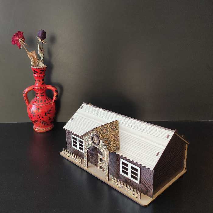 جعبه دستمال سفید و طرح مینا کاری