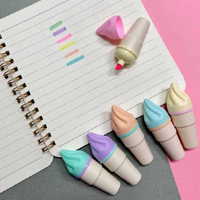 هایلایتر طرح بستنی پک 6 تایی