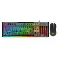 ماوس و کیبورد مخصوص بازی گرین مدل GKM605 RGB