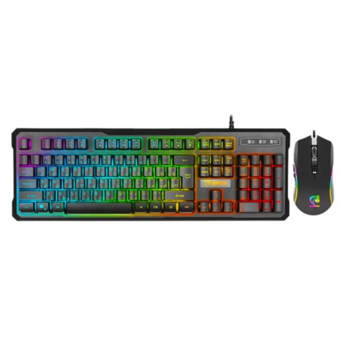 ماوس و کیبورد مخصوص بازی گرین مدل GKM605 RGB
