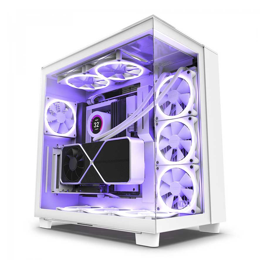 قیمت و خرید کیس کامپیوتر ان زی ایکس تی مدل H9 Elite Matte White | یاس ارتباط