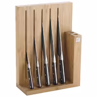 سرویس چاقو زولینگ 6پارچه مدل پرو با استند بامبو مگنتی zwilling pro 6 pcs knife set