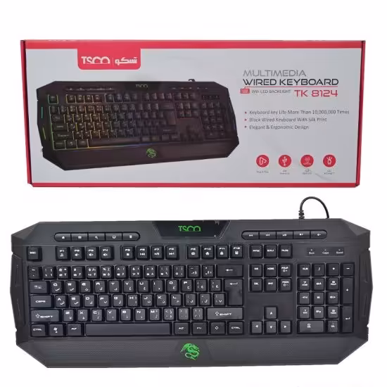 کیبورد مولتی مدیا تسکو (TSCO) مدل TK 8124 BackLight
