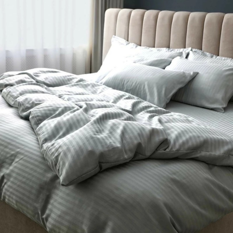 روتختی هتلی دونفره دو رو سفید-طوسی شیش تیکه تخفیف ویژه