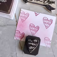 مهر  دست ساز   قلب طرح دار