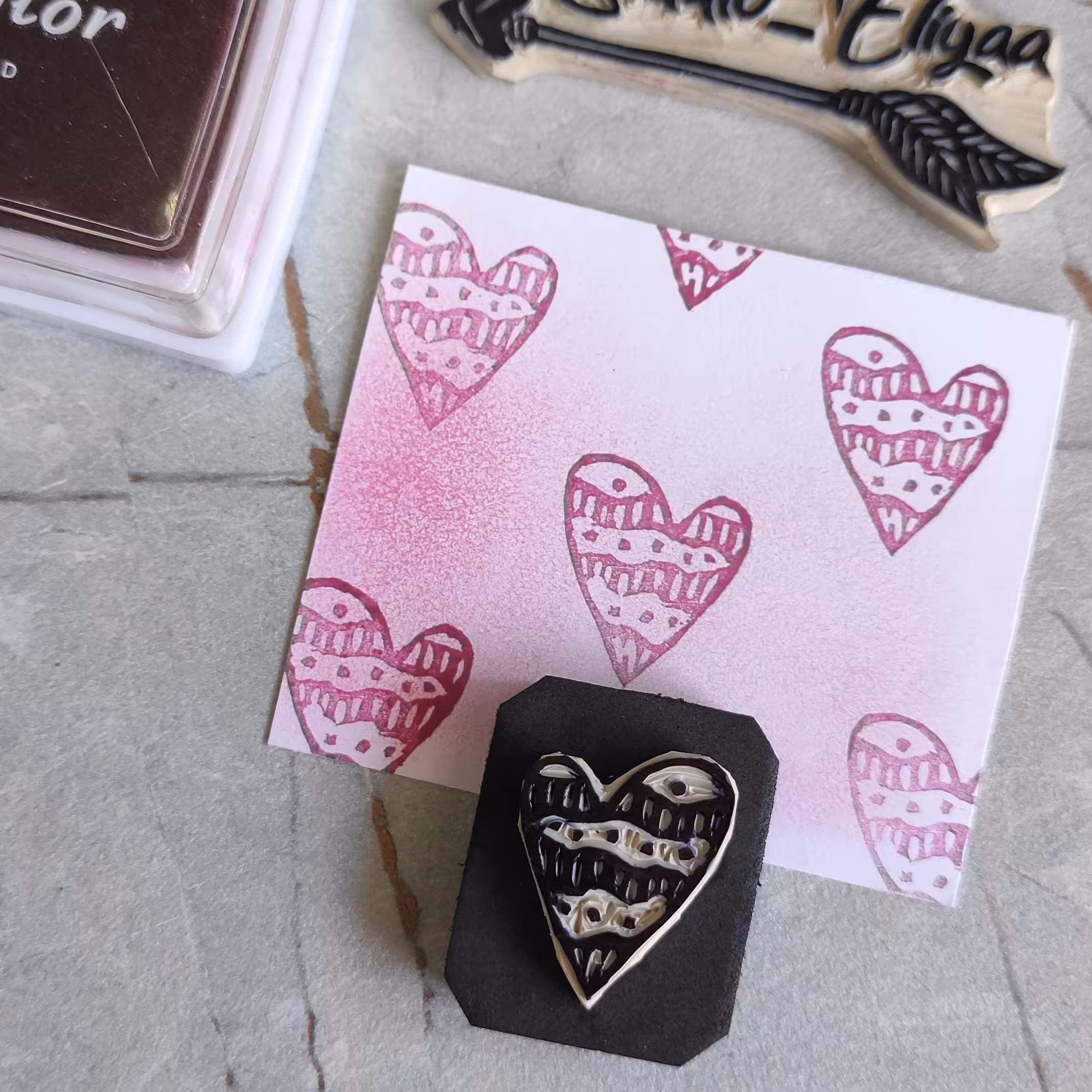 مهر  دست ساز   قلب طرح دار