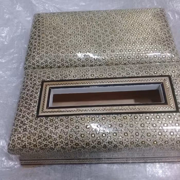 جعبه ست جاکاردی وجادستمال کاغذی خاتم