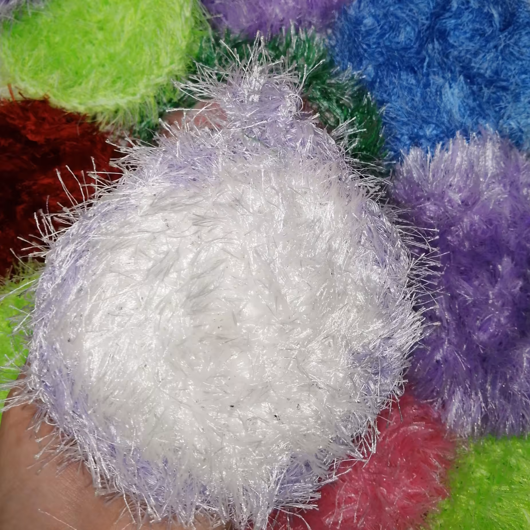 اسکاچ ظرف شویی بافتنی یک لایه موهر  سفید یاسی 