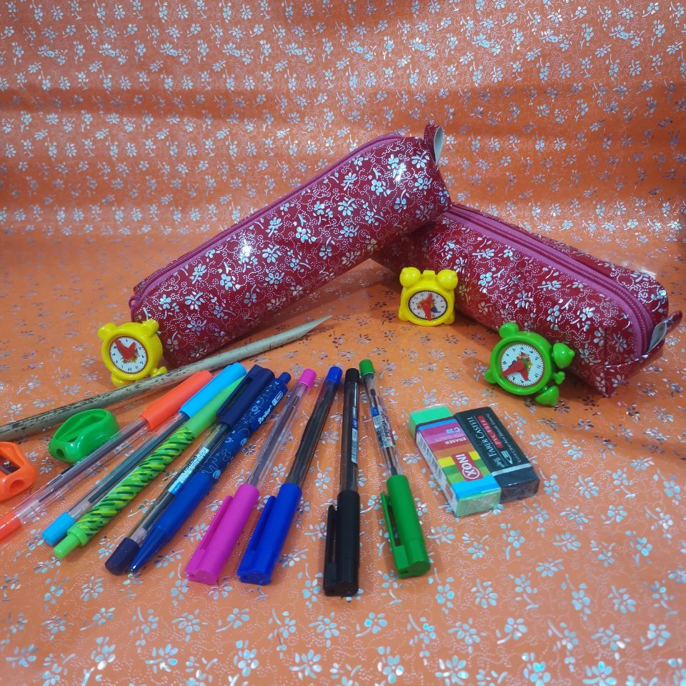 جامدادی تک زیپ گلدار جادار جنس اعلا