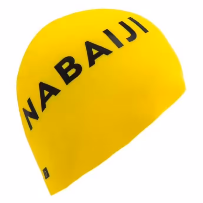 کلاه شنای  نابایجی مدل 2023- سیلیکونی فری سایز -زرد طرح نابایجی-دکتلون فرانسه