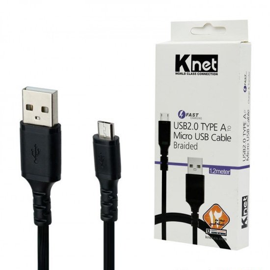 کابل اندروید 1.2 متری کی نت (Knet) BRAIDED کنفی مدل K-CUMB2012

