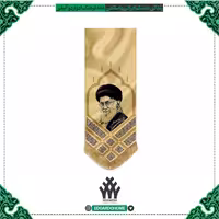 بیرق طرح تمثال مقام معظم رهبری پارچه مخمل