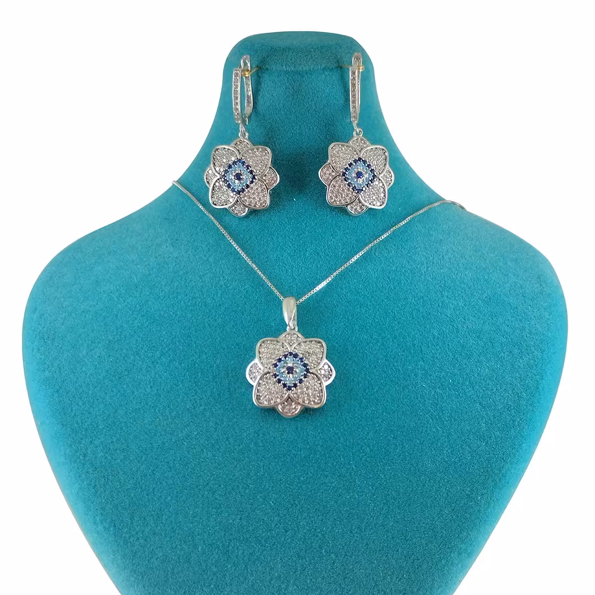 نیم ست نقره زنانه مدل گل کد 11890887