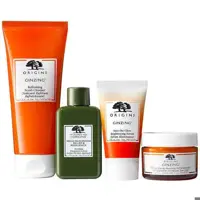 پک اوریجینز ORIGINS مدل GIFT OF GLOW فول سایز | اسکراب، سرم روشن کننده، کرم مرطوب کننده، کرم آبرسان