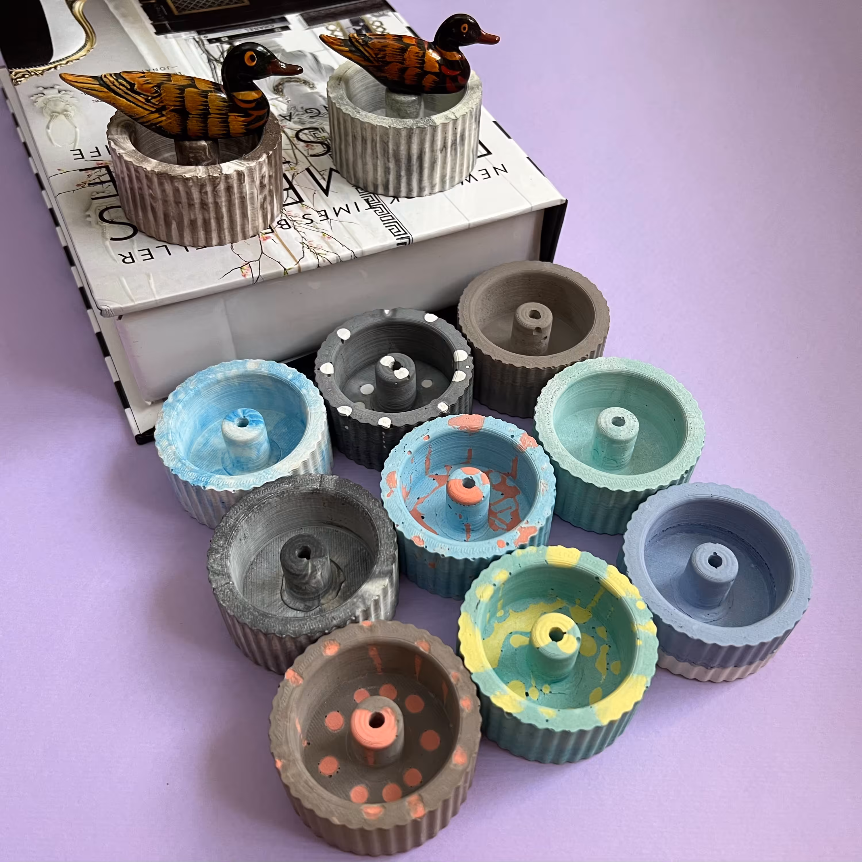 جاعودی های بتنی طرح های رنگی رنگی کد 1005