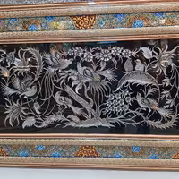 تابلو خاتم و نقاشی تذهیب و قلمزنی روی مس