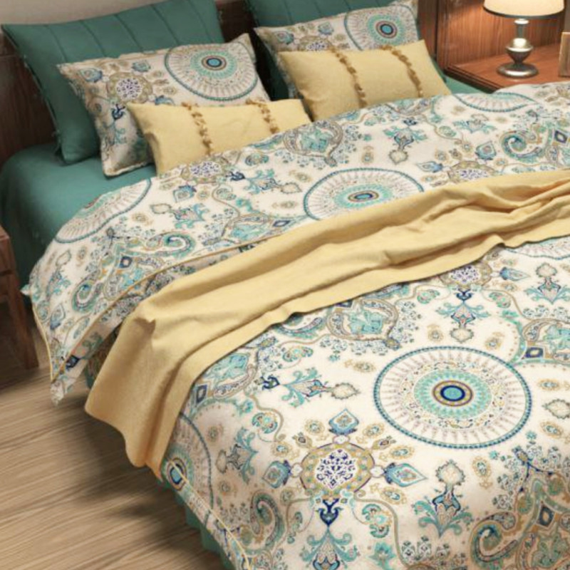 سرویس ملحفه سیناخواب مدل ترمه دو نفره 6 تکه