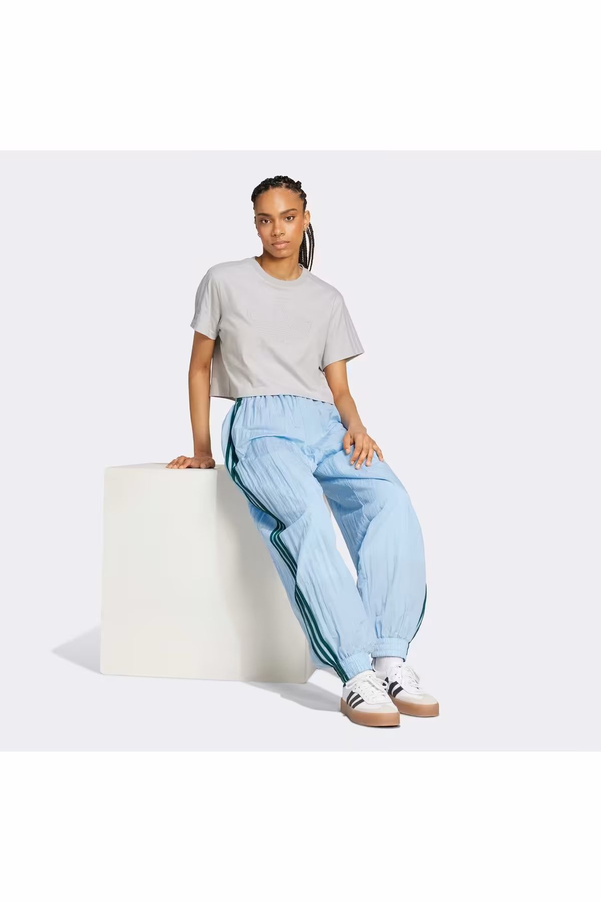 اسنیکر آبی زنانه 80S SIX اورجینال adidas