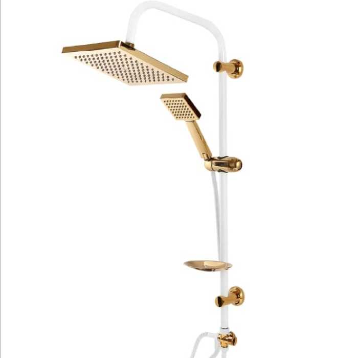 علم دوش سفید طلایی با سر دوش آب و هوا ( فشار قوی)