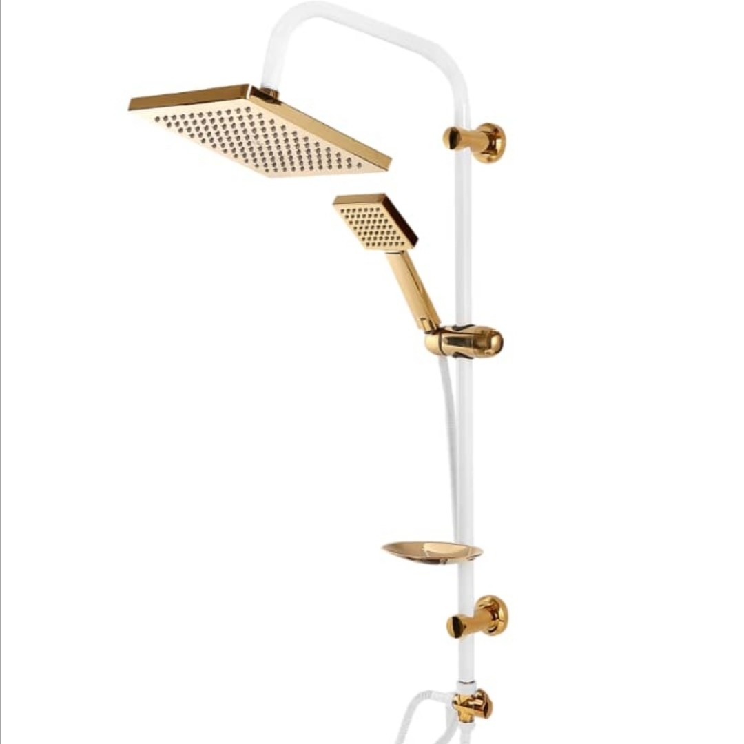 علم دوش سفید طلایی با سر دوش آب و هوا ( فشار قوی)