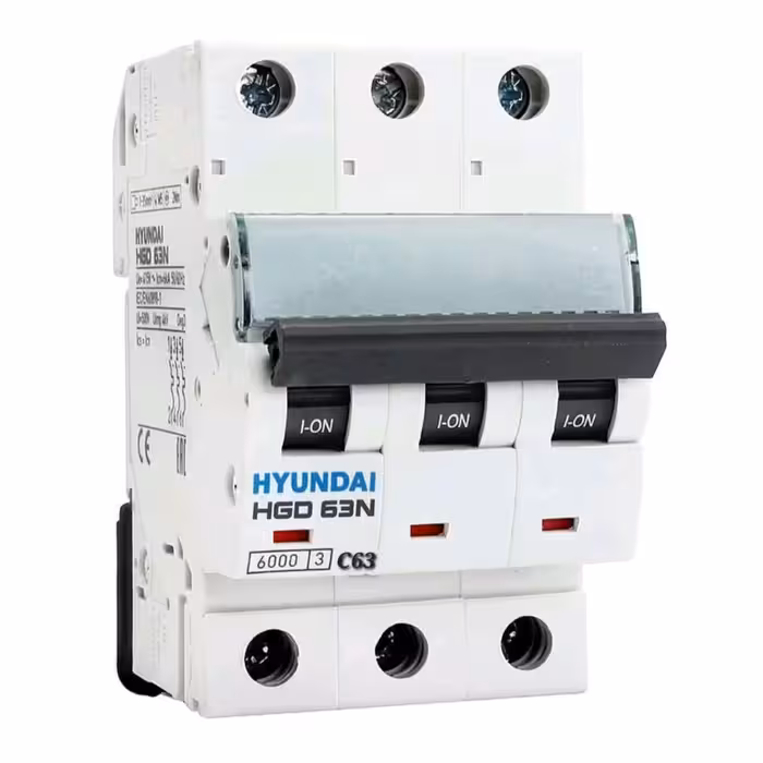 فیوز مینیاتوری سه فاز 63 آمپر هیوندای واقعی کیفیت عالی