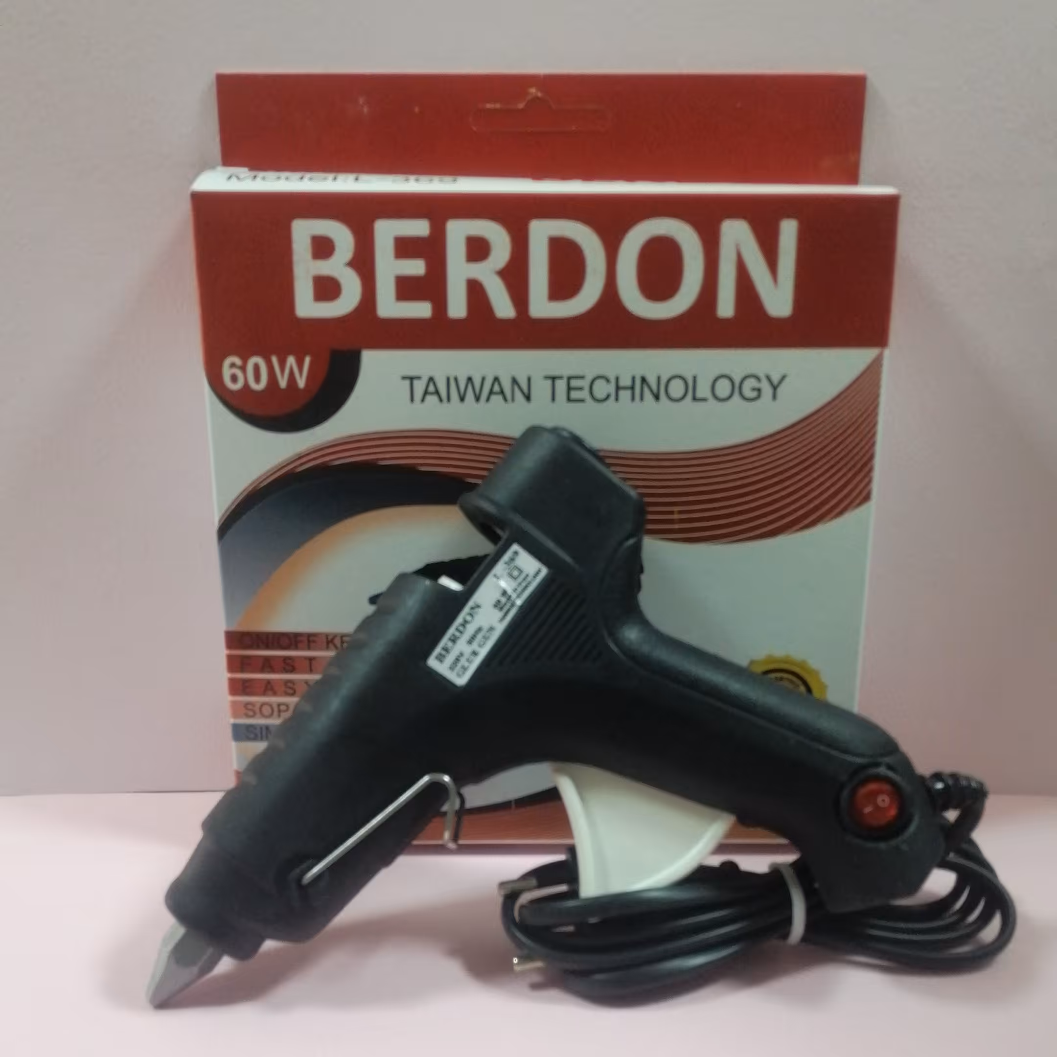 تفنگ چسب حرارتی  سایز بزرگ کلید دارد 369