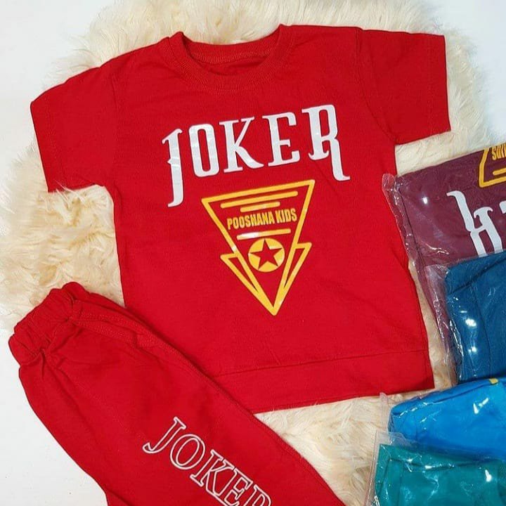 تیشرت شلوارک پسرانه جنس پنبه ای  سایز 45،50  رنگ قرمز مناسب 4 تا 7سال ارسال رایگان