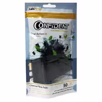 نخ دندان زغالی 50 عددی کانفیدنت