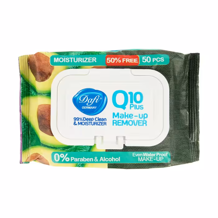 دستمال مرطوب دافی مدل Q10-MOISTURIZER میوه ای بسته 50 عددی