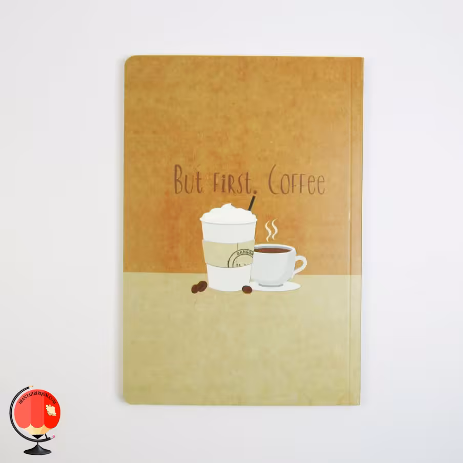 دفتر 50 برگ کرافت طرح قهوه سویل