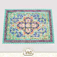 رومیزی هفت سین مخمل  63 در 88  طرح حوض کاشی   محصولات هنری پرورا 