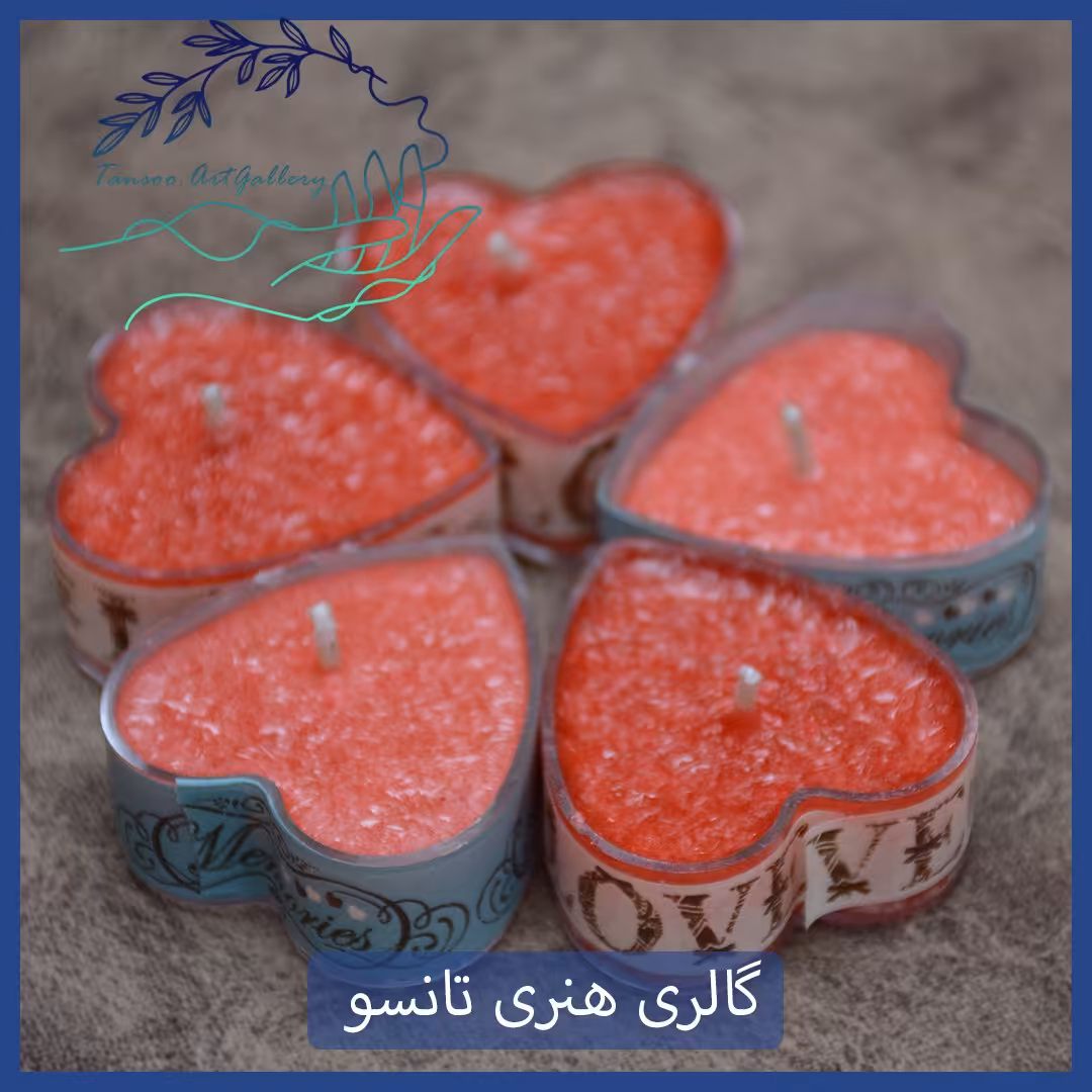 شمع وارمر عشق با موم طبیعی بافت کریستالی