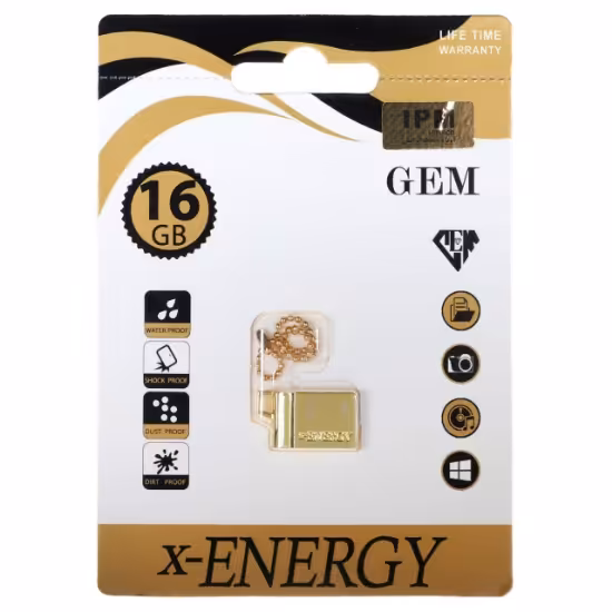 فلش مموری ایکس-انرژی مدل Golden Gem ظرفیت 16 گیگابایت