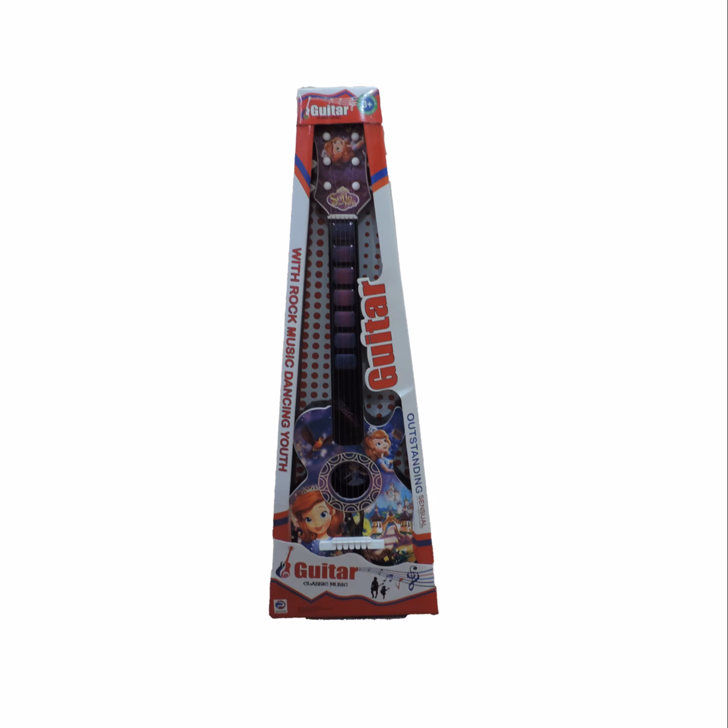 گیتار اسباب بازی کودک طرح سیندرلا مناسب 3 سال به بالا (پس کرایه)