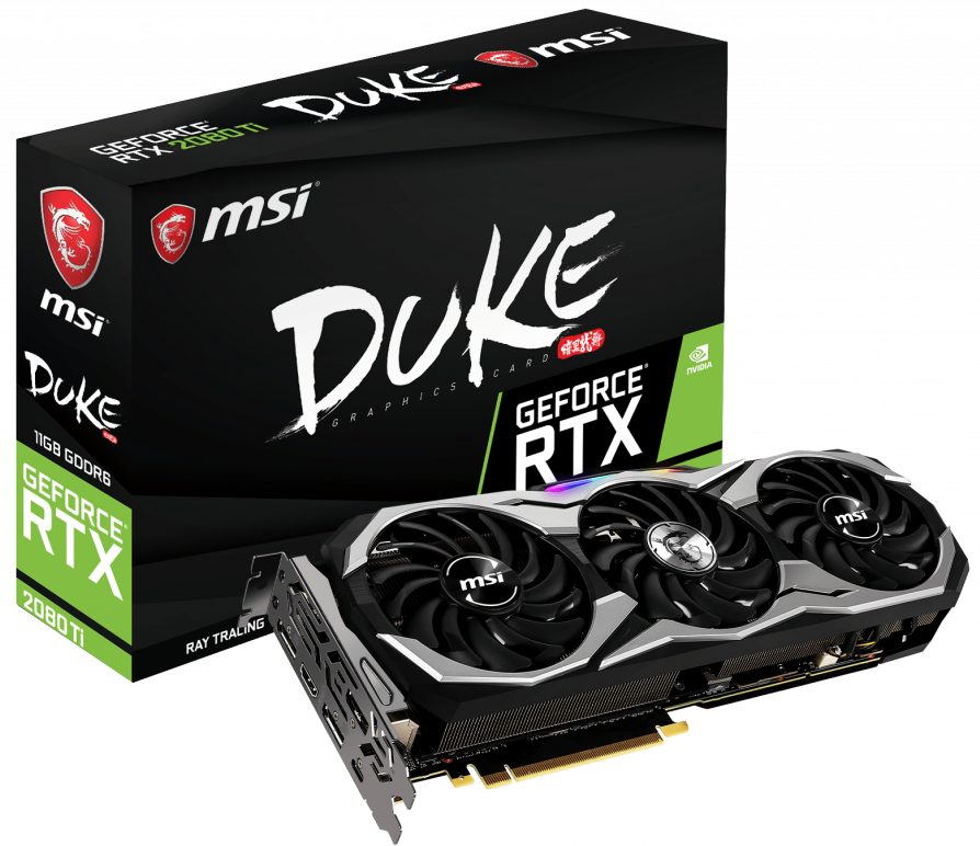 کارت گرافیک ام اس آی مدل GeForce RTX 2080 Ti DUKE 11G  با حافظه 11 گیگابایت
