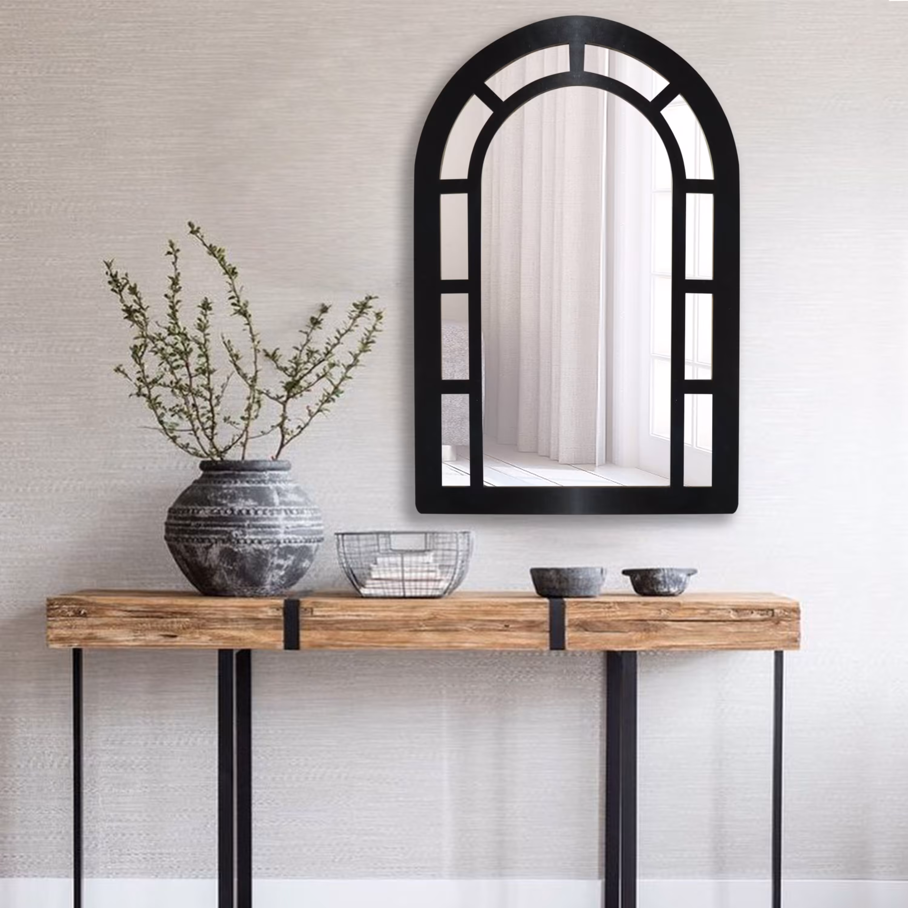 آینه کنسول الف مدل تاج 88*59