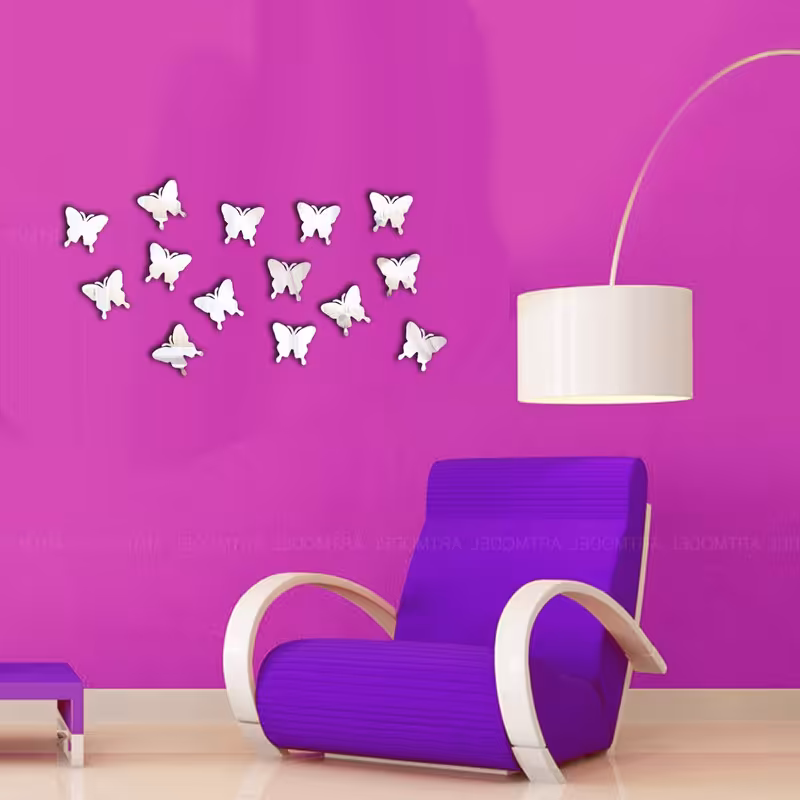 آیینه پلکسی پرشین استیکر طرح پروانه