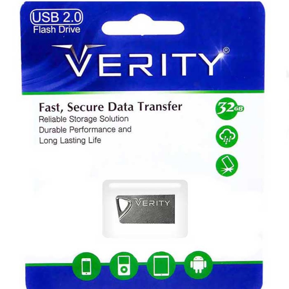 فلش وریتی VERITY مدل V- 812 ظرفیت 32 گیگابایت باارسال رایگان