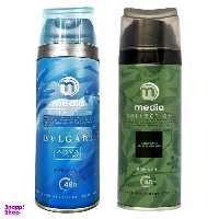 اسپری بدن مردانه مدیا (Media) مدل Aqva Bvlgari حجم 200 میلی لیتر+اسپری مردانه مدل Tomford Black Orchid حجم 200 میلی لیتر