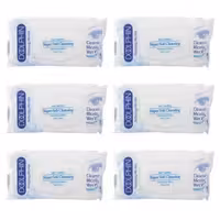 دستمال مرطوب دلفین مدل Skin Care مجموعه 6 عددی