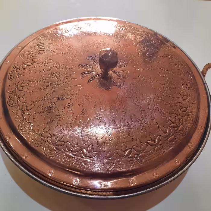 ماهیتابه مسی چکشی شماره 4