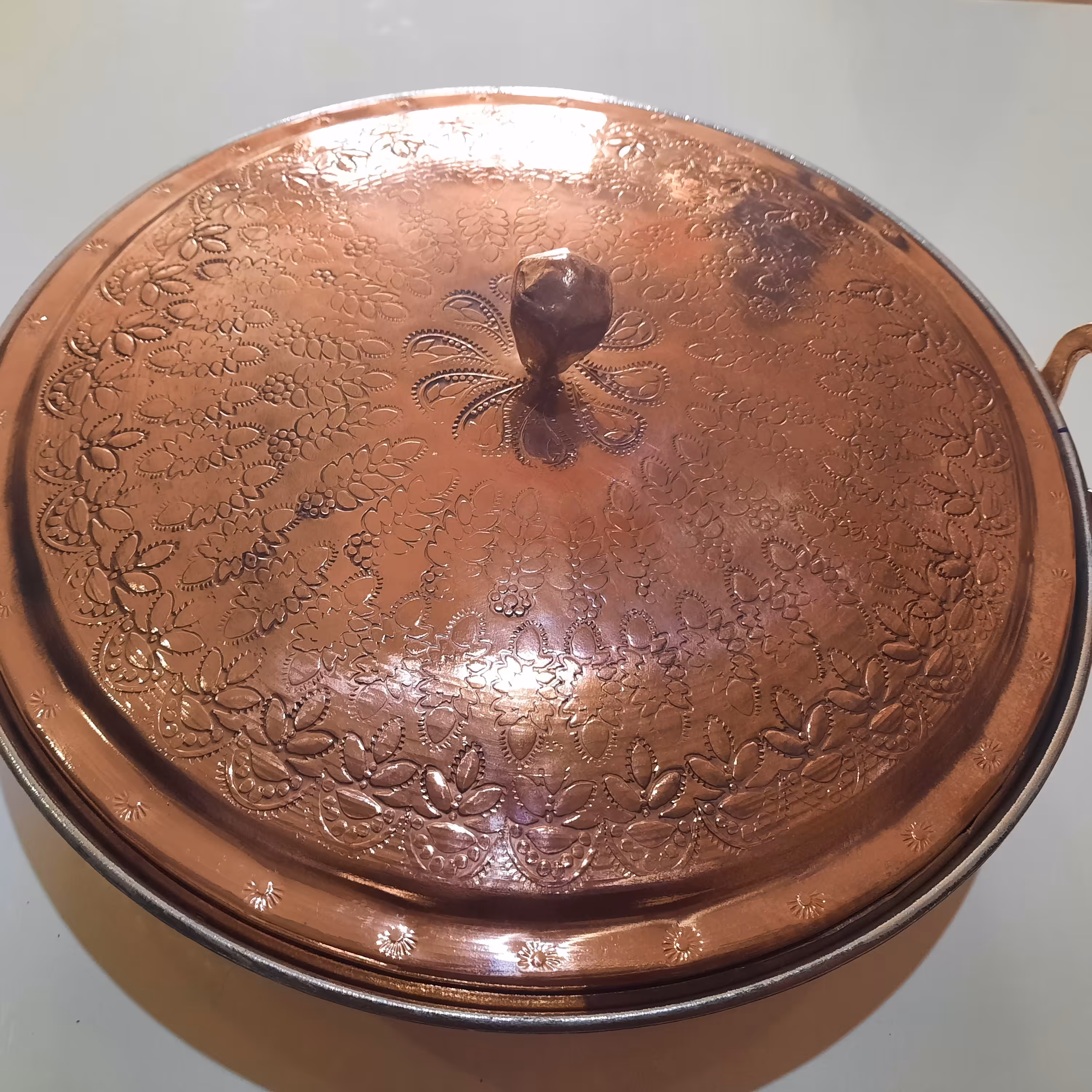 ماهیتابه مسی چکشی شماره 4