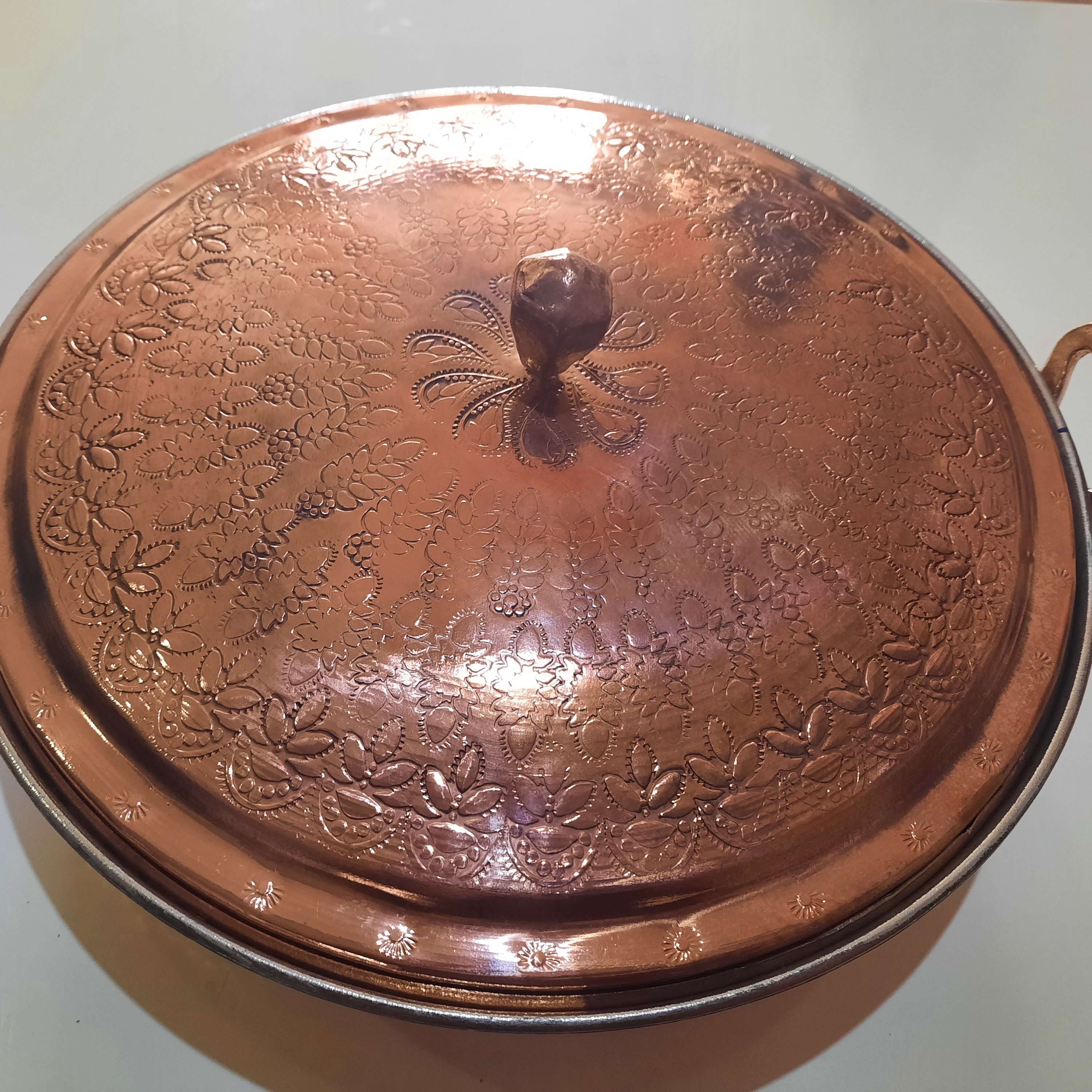 ماهیتابه مسی چکشی شماره 4