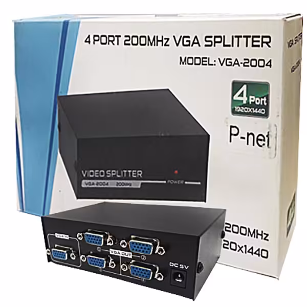 اسپلیتر 4 پورت VGA پی نت P-Net Vga-2004