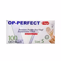 دستکش وینیل OP-PERFECT سایز S جعبه 100 عددی