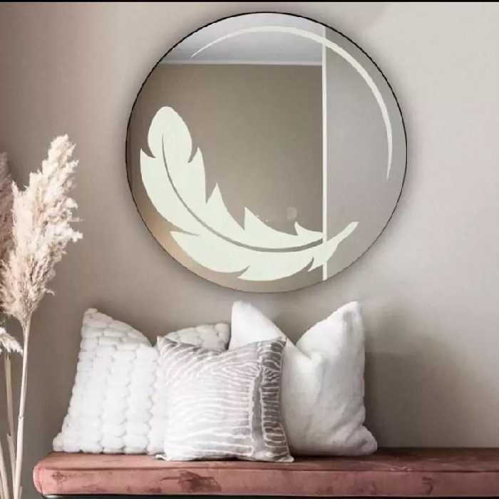 آینه بک لایت سایز شصت سانت کد008