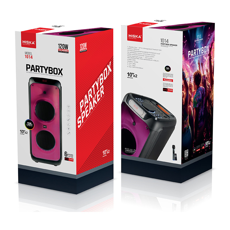 اسپیکر بلوتوثی قابل حمل هیسکا مدل PARTY BOX 1014  کد 6105